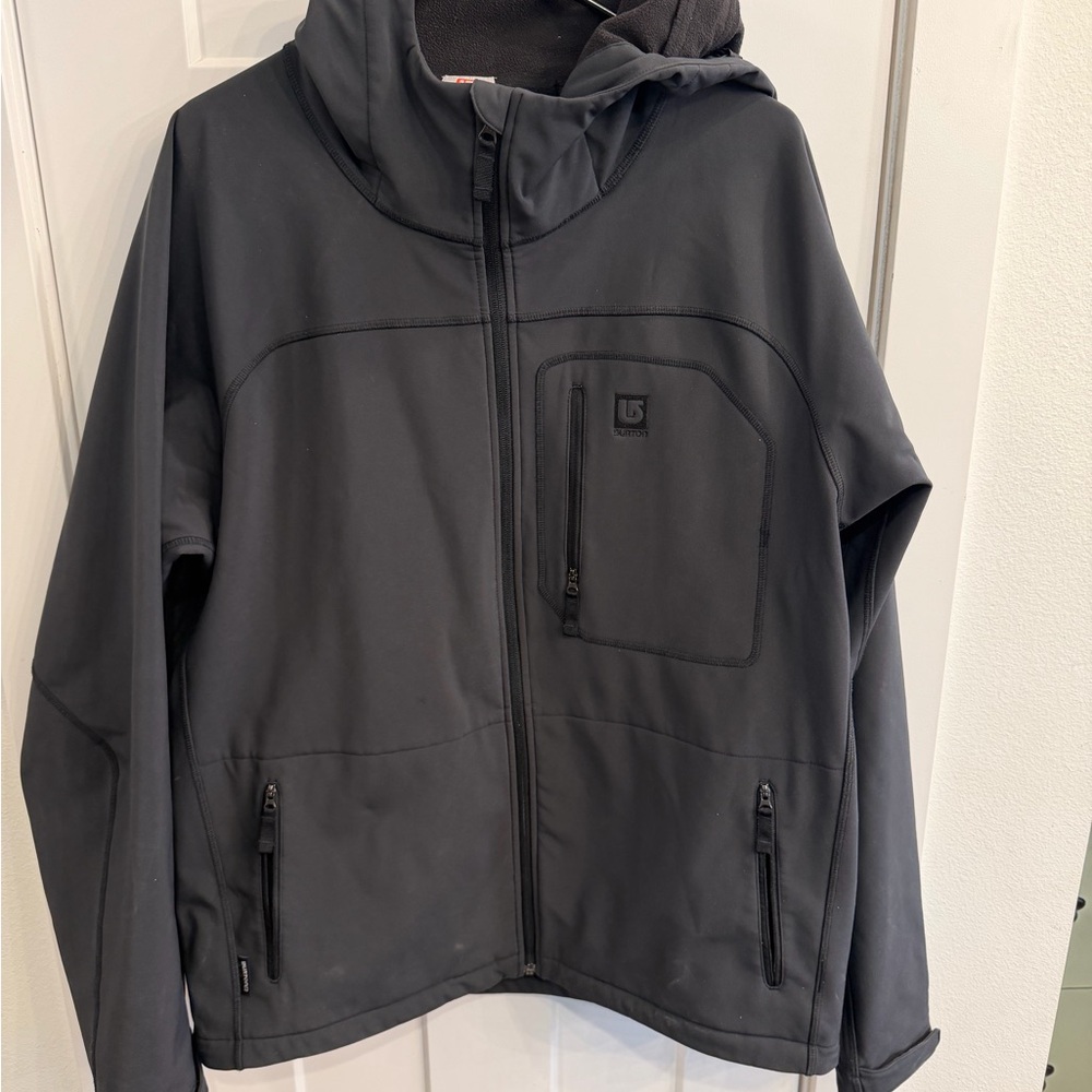 Burton men’s softshelf Hooded Jacket with Zipper Pockets